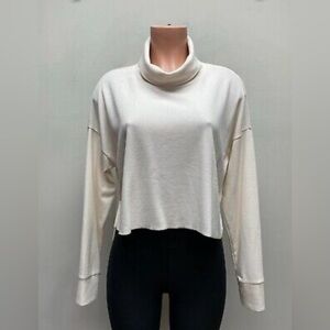 AMERICAN EAGLE OUTFITTERS waffle knit turtleneck long sleeve oversize top size S